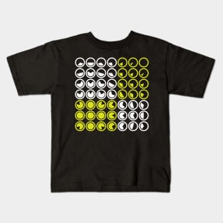 Light Green Radar Circles Kids T-Shirt